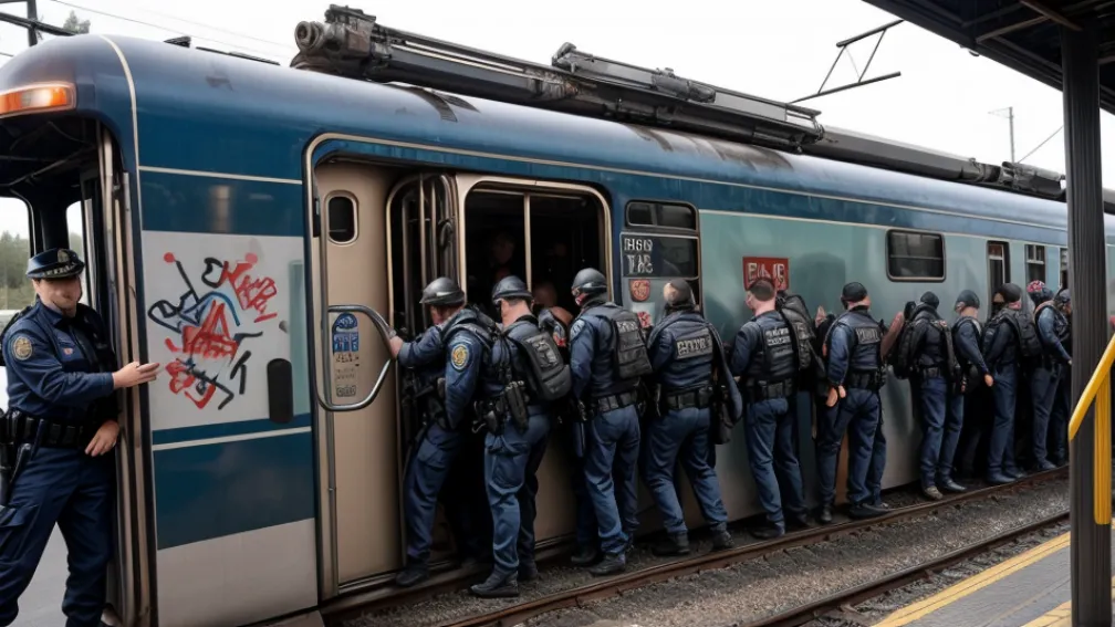 У Таррагоні затримано чотирьох осіб за графіті на потязі та втечу