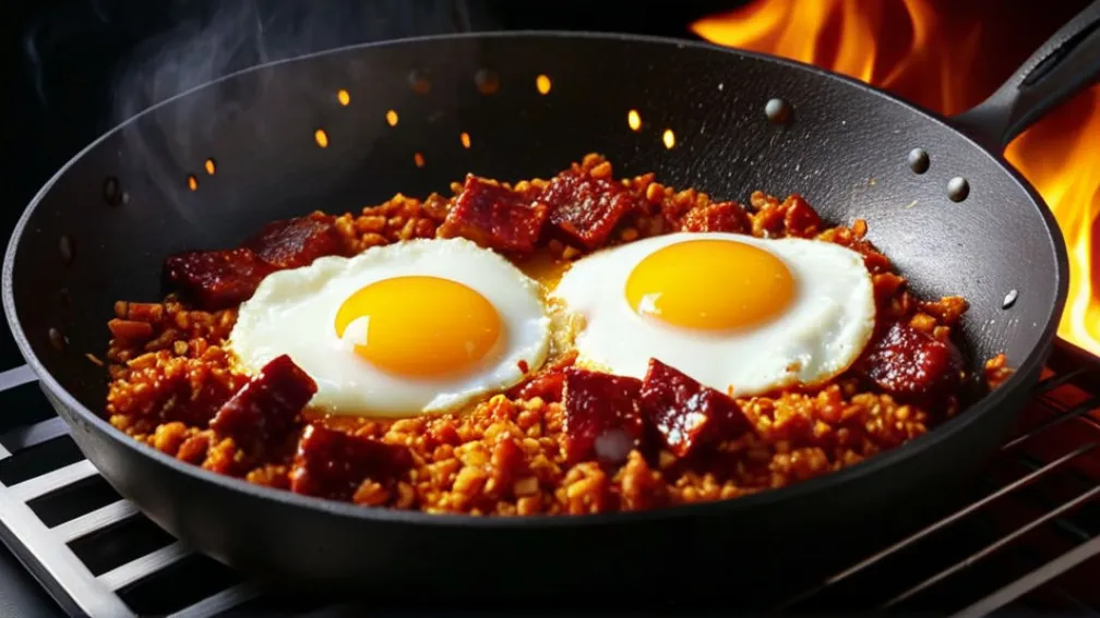 Хрусткий рис з яйцями та чорізо: Смачний спосіб використати залишки