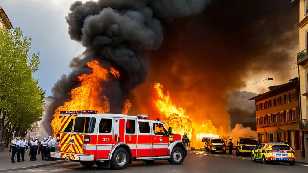 Пожежа в торговому центрі Памплони: Евакуйовано чотири будівлі, рятувальники борються з осередками займання