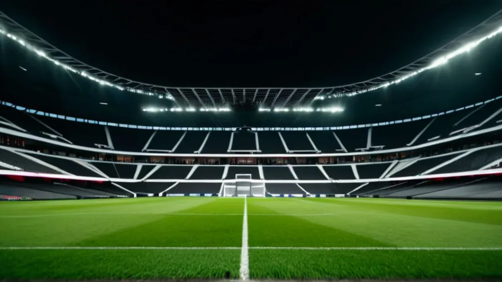 Динамічний інтер'єр футбольного стадіону