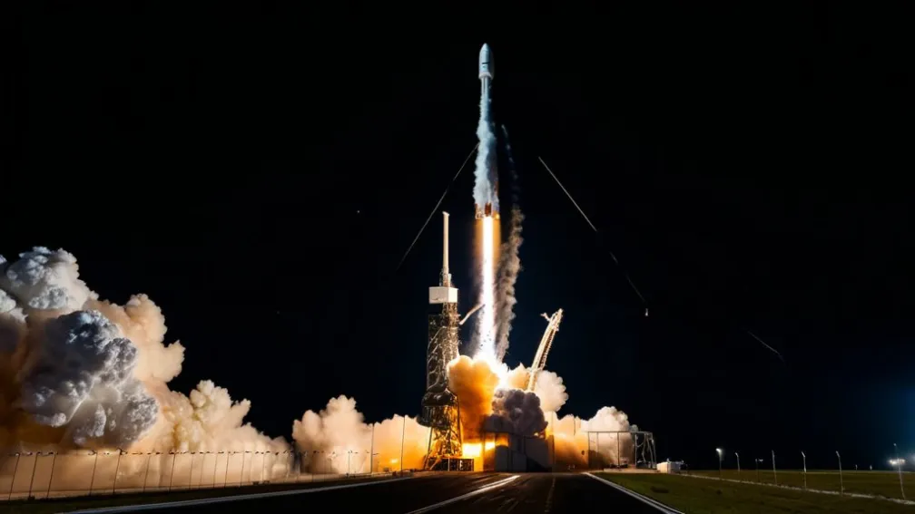 Запуск нового супутника Starlink