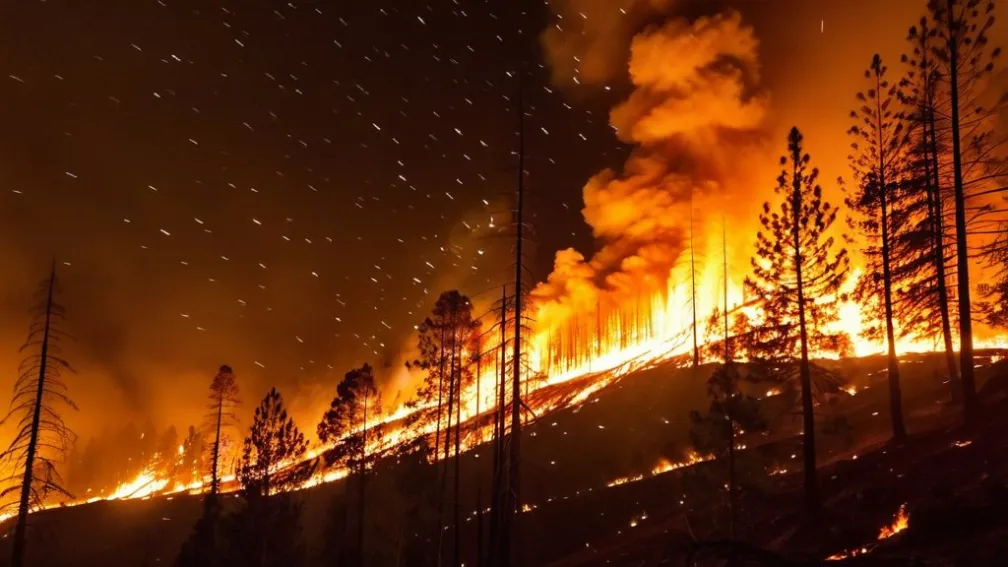 Огненные волни в Чили: зображення