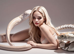 Розалія в рекламі Calvin Klein: співачка позує зі змією-альбіносом у спідній білизні