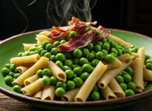 Швидка Паста з Горошком та Панчетою: Ідеальна Вечеря за Кілька Хвилин